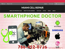 Tablet Screenshot of miamicellrepair.com